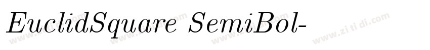 EuclidSquare SemiBol字体转换